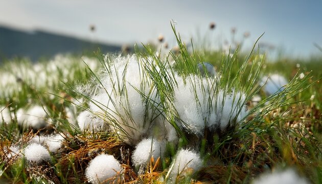 Snow mold in the grass plant dissease