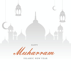 Elegant Islamic New Year background with Islamic touch illustration