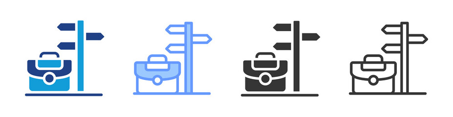 Career Options icon set multiple style collection