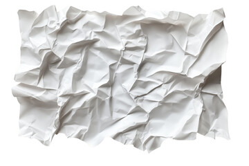 Obraz premium Crumpled White Paper Flag on a Transparent Background