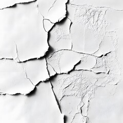 Obraz premium Cracked White Plaster Wall Texture Background