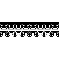 Minimalist Bike Chain Pattern on White Background