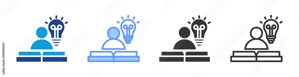 Poster Understanding icon set multiple style collection
