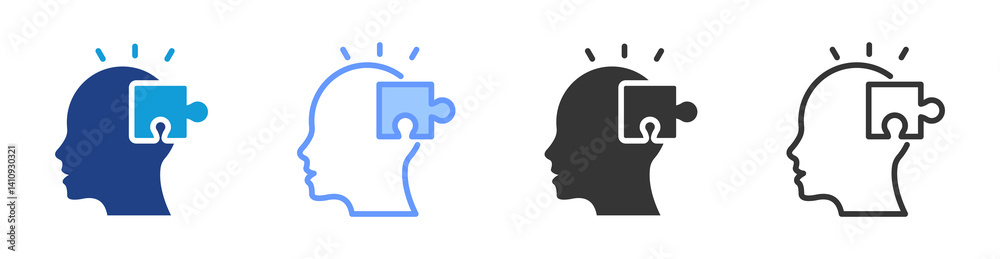 Poster Comprehension icon set multiple style collection