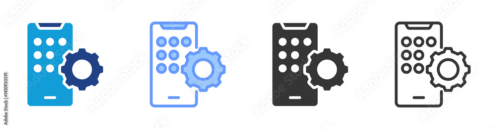 Leinwandbilder application icon set multiple style collection