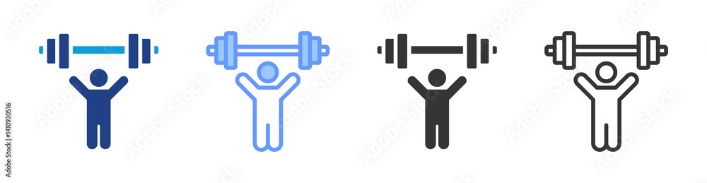 Aufkleber Axercise icon set multiple style collection