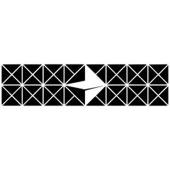 Abstract Geometric Pattern in Black & White with Negative Space