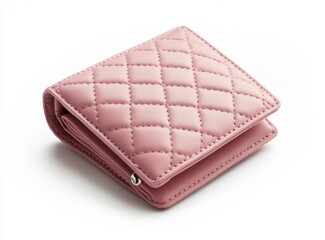 Elegant Quilted Pink Leather Wallet: A Chic and Sophisticated Accessory