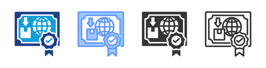 Import License icon set multiple style collection