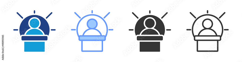 Poster Skill Trades icon set multiple style collection