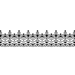 Elegant Black Vector Border Design on Ivory Background
