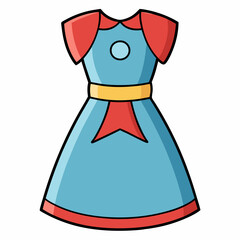 colorful illustration of a mini dress