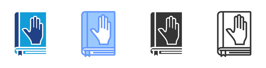 Oath icon set multiple style collection