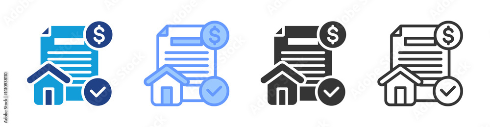 Aufkleber Escrow icon set multiple style collection