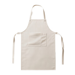 Simple cotton apron with large front pockets and adjustable neck strap for kitchen use