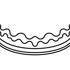 Abstract Black and White Design Element with Wavy Lines