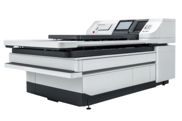 High-Tech Digital Printer with Sleek White Finish isolated on transparent background