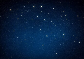 Naklejka premium Starry Night Sky with Twinkling Stars on a Deep Blue Background