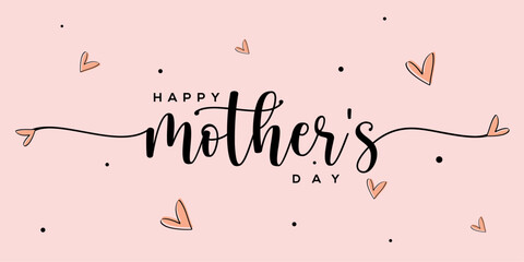 Mother�s Day social media post design with floral border, elegant typography, and celebration message, editable vector template for greeting banners, digital cards, and festive promotion layouts