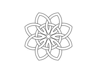 Naklejka premium celtic knot trinity endless vector on white background for tattoo symbol religion icon logo. vector illustration 