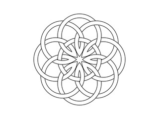 celtic knot trinity endless vector on white background for tattoo symbol religion icon logo. vector illustration	