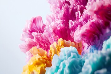 artistic interpretation of a protein, vivid colors, abstract shapes, clean design, no text,