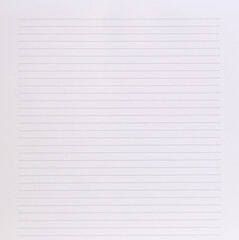 Blank lined paper sheet for writing notes, journaling, or educational purposes ideal for creative projects, office tasks, or study sessions in various settings.