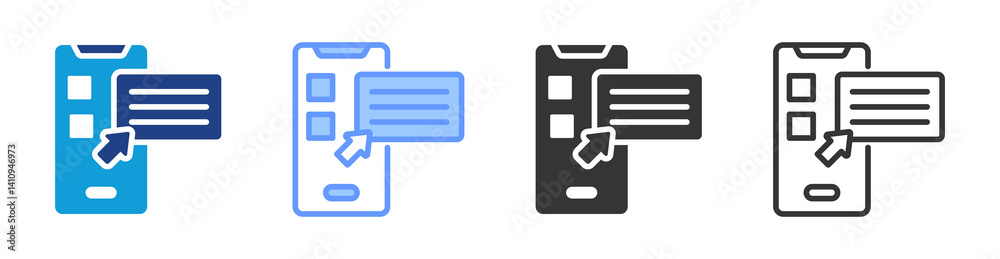 Poster Learning Management System icon set multiple style collection