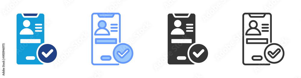 Poster Course Enrollment icon set multiple style collection