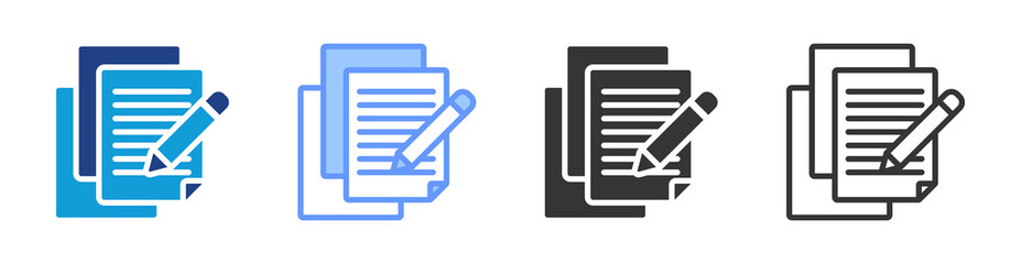 Enrollment Process icon set multiple style collection