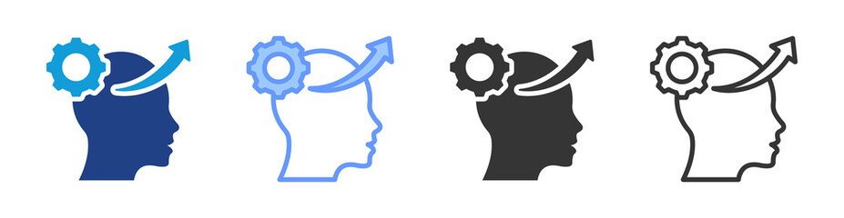 Learning Out Comes icon set multiple style collection