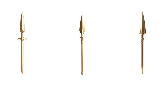 Vintage gold spears showcase timeless craftsmanship and elegant design in simple form