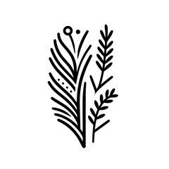 Minimalist Floral Illustration: Black & White Botanical Design