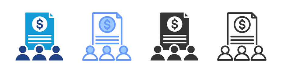 Share Holder icon set multiple style collection