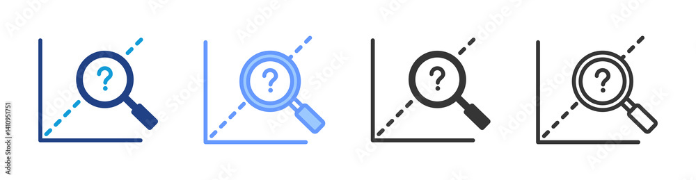 Poster forecast icon set multiple style collection