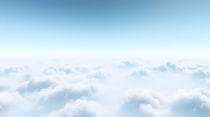 Fototapeta premium High Altitude View Of Fluffy Clouds And Sky
