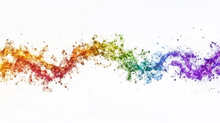 abstract visualization of a microbial community, colorful gradients and patterns, clean design, no text, white