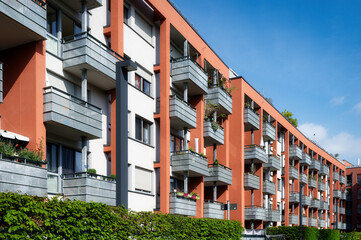 New buildings of a housing cooperative to replace dilapidated post-war buildings in Cologne...