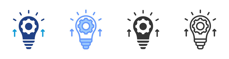 Skill Building icon set multiple style collection