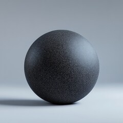 Textured grey sphere close up