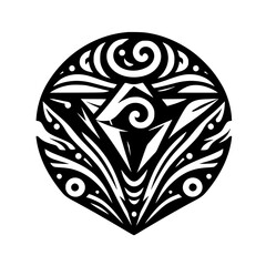 Abstract Black & White Mandala Design