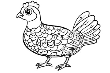 Cute chicken hand drawn illustration