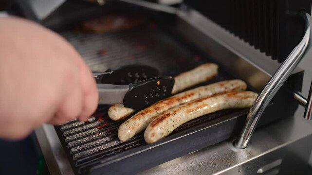 meat on an electric grill