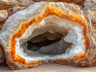 Obraz premium Geode Interior With Calcite Crystals