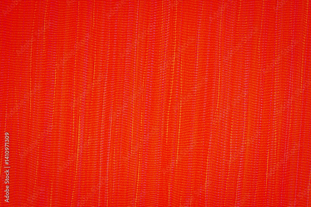Aufkleber bright red fabric displays a complex texture and pattern, ideal for artistic projects or fashion des