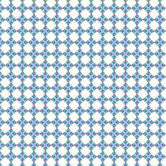 A vibrant geometric pattern featuring diamond-shaped motifs, intricately designed in shades of blue, purple, and pink