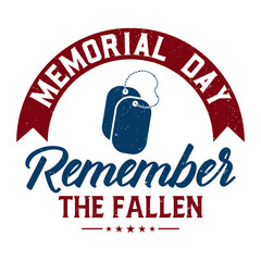 Memorial day remember the fallen patriotic celebration of service vintage typography patriotic background memorial