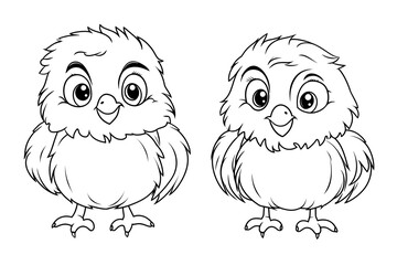 Obraz premium Cute owls minimalist illustration