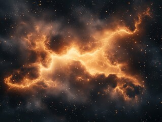 Fototapeta premium Orange nebula in the universe