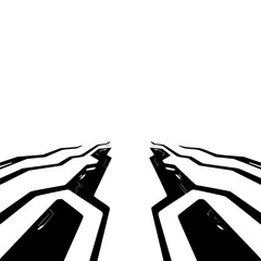 Futuristic Circuit Board Design - Perspective Abstract